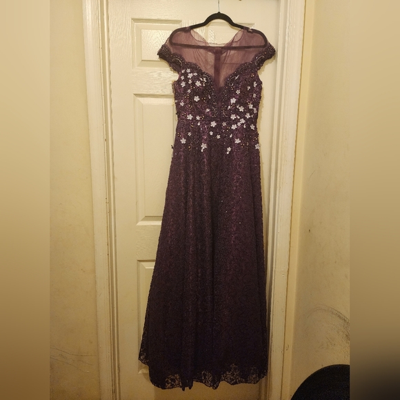 Beautiful evening gown for birthday party, wedding.  Lenght 61, size 10 - Picture 3 of 3